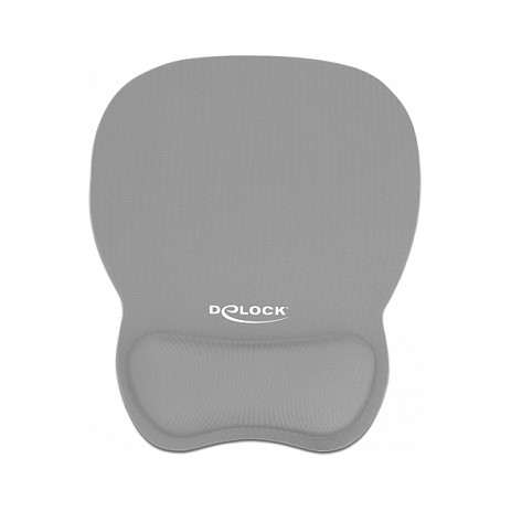 DeLOCK Alfombrilla ergonómica con reposamuñecas Gris 245 x 206 mm