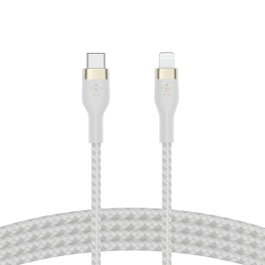 Belkin Cable USB-C a Lightning 2m Malla Blanca