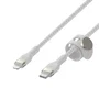 Belkin CAA011BT2MWH - Cable USB-C a Lightning de 2m, trenzado con forro de silicona, color blanco