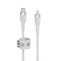 Belkin CAA011BT2MWH - Cable USB-C a Lightning de 2m, trenzado con forro de silicona, color blanco