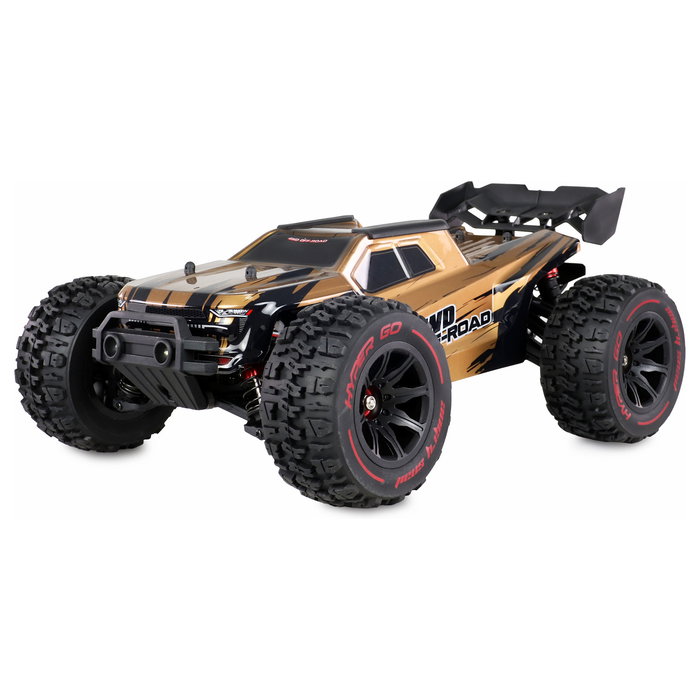AMEWI Hyper GO Truggy Brushless 4WD 1:14 RTR Negro, Motor Eléctrico Sin Escobillas, 65 km/h, Batería LiPo 7.4V 3000mAh