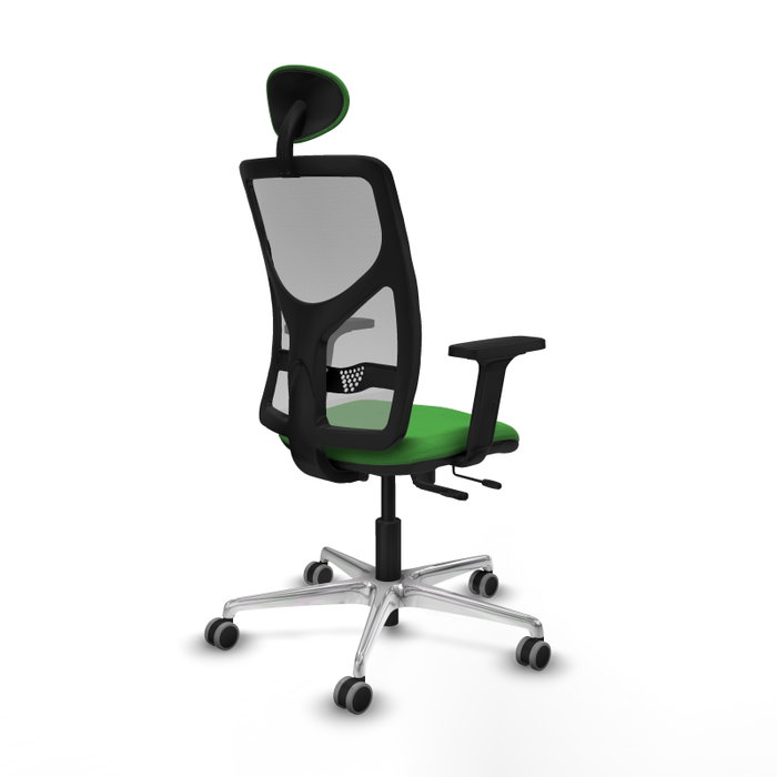 PIQUERAS Y CRESPO Silla de oficina Motilla con mecanismo Sincro/Traslack, Verde y Gris