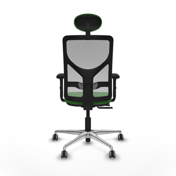 PIQUERAS Y CRESPO Silla de oficina Motilla con mecanismo Sincro/Traslack, Verde y Gris