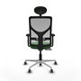 PIQUERAS Y CRESPO Silla de oficina Motilla con mecanismo Sincro/Traslack, Verde y Gris