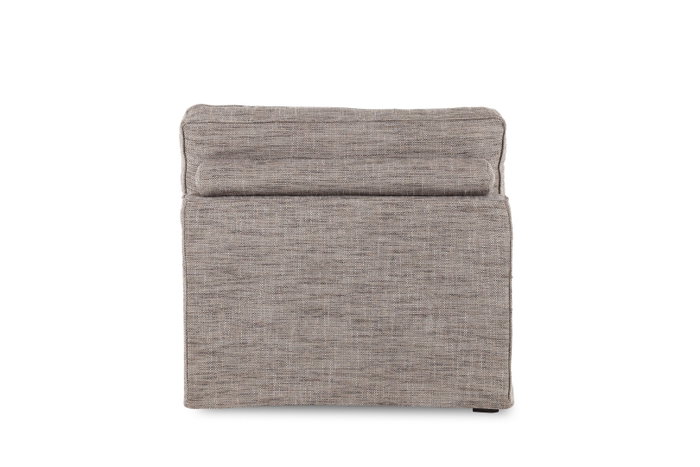 DKD Home Decor Módulo central de sofá en marrón claro con 3 cojines