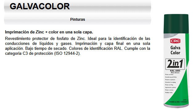 CRC Imprimación Anticorrosión/Óxido Verde Spray 500 ml