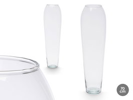 Giftdecor Jarron Cristal Abombado Transparente 70 cm