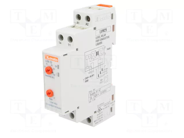 LOVATO ELECTRIC Relé de monitorización de nivel para líquido conductivo