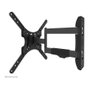 Neomounts WL40-550BL14 Soporte de TV de Pared de Movimiento Total, 32-55", Hasta 35 kg, VESA 100x100-400x400, Inclinación 14°, Giro 40°