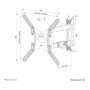 Neomounts WL40-550BL14 Soporte de TV de Pared de Movimiento Total, 32-55", Hasta 35 kg, VESA 100x100-400x400, Inclinación 14°, Giro 40°