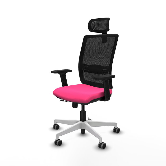 PIQUERAS Y CRESPO Silla de oficina Haches Rosa y Negro