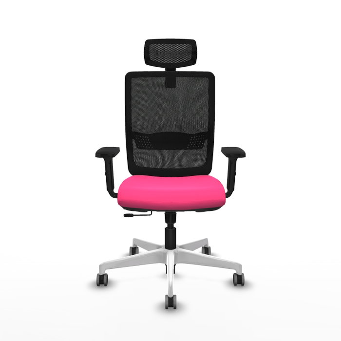 PIQUERAS Y CRESPO Silla de oficina Haches Rosa y Negro