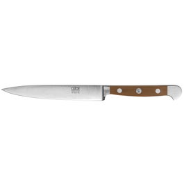 Güde Alpha Universal Knife 16 cm Pear Wood Sapato de madera de peral con hoja de 16 cm de cromo-vanadio-molibdeno