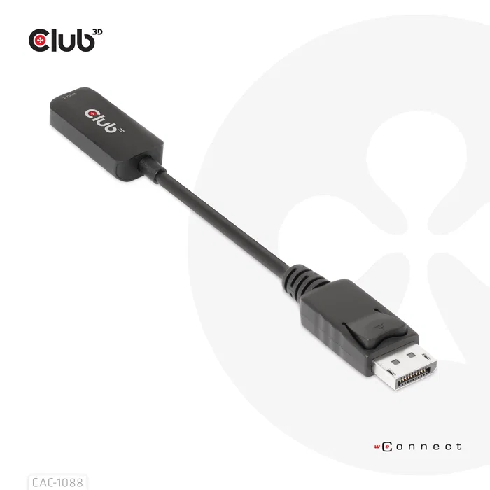 CLUB-3D Adaptador Activo DisplayPort 1.4 a HDMI 4K120Hz/8K60Hz HDR