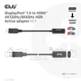 CLUB-3D Adaptador Activo DisplayPort 1.4 a HDMI 4K120Hz/8K60Hz HDR