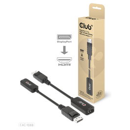 Club3D Adapter DisplayPort 1.4 > HDMI HDR 8K60Hz aktiv retail Adaptador DisplayPort a HDMI 2.1 Macho Hembra 0.21m HDR 8K60Hz Active Retail