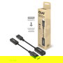 Club 3D Adaptador Activo DisplayPort 1.4 a HDMI HDR 4K 120Hz / 8K 60Hz, Cable 0.21 m, Macho a Hembra, Negro