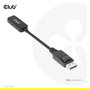 Club 3D Adaptador Activo DisplayPort 1.4 a HDMI HDR 4K 120Hz / 8K 60Hz, Cable 0.21 m, Macho a Hembra, Negro