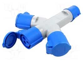 GOOBAY Divisor de potencia de 3 tomas, 16A, IP44