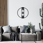 Wallity Reloj de Pared Decorativo Metal Negro 48 x 48 cm