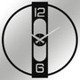 Wallity Reloj de Pared Decorativo Metal Negro 48 x 48 cm