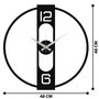 Wallity Reloj de Pared Decorativo Metal Negro 48 x 48 cm