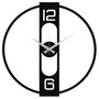 Wallity Reloj de Pared Decorativo Metal Negro 48 x 48 cm