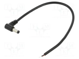 POS Cable de alimentación CC de 0,25m, conector DC 5,5/2,1 angular