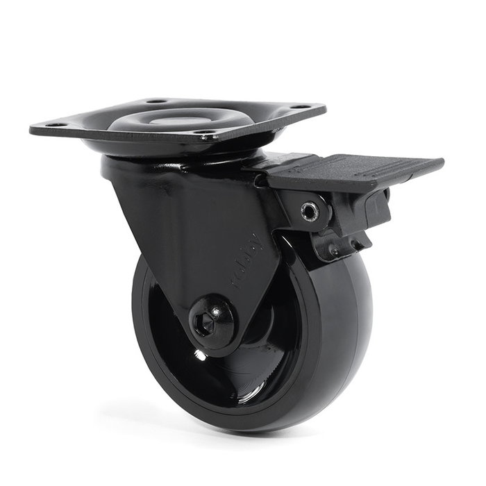 Ruedas Rueda Giratoria Emma III 1226.31 Aro Goma Ø50mm Con Placa Y Freno Negro Ruedas Rueda Giratoria Emma III 1226.31 Aro Goma Ø50mm Con Placa Y Freno Negro