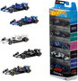 MATTEL Hot Wheels - Blister 5 Coches de Colección F1 a Escala 1:64 - Pack de Vehículos Metálicos Surtidos