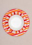 Hermia JOY0003 Plato de Servicio Naranja Cerámica 30x30x2cm