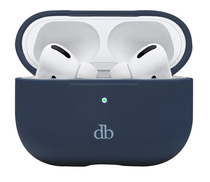 Dbramante1928 Funda Silicona Compatible con Apple AirPods Pro, Resistente a Impactos y Rayones, Color Azul, 20 g