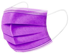 Mascarilla Quirurgica Iir 3 Capas Desechable Galmask Infantil Lavanda Paquete De 10