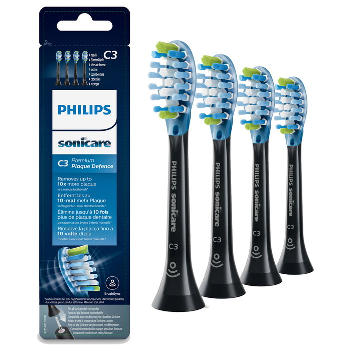 Philips Sonicare C3 Premium Plaque Defense HX9044/33 Negro Pack de 4 Philips Sonicare C3 Premium Plaque Defense HX9044/33 Negro Pack de 4