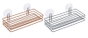 DKD Home Decor Set de 2 Estantes Metálicos para Ducha, Naranja y Gris