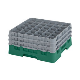 CAMBRO Cesta de lavado 36 comp. 3 alturas Verde Sherwood