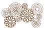 DKD Home Decor Decoración de Pared de Ratán y Metal Natural 92x56 cm