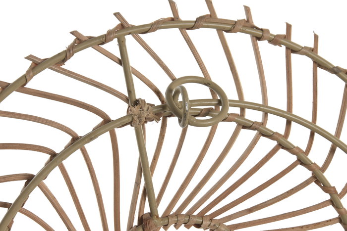 DKD Home Decor Decoración de Pared de Ratán y Metal Natural 92x56 cm