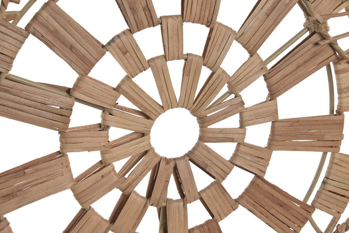 DKD Home Decor Decoración de Pared de Ratán y Metal Natural 92x56 cm