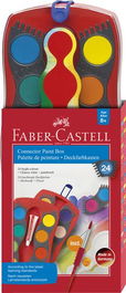 Acuarelas Faber-Castell Connector Estuche De 24 Colores + Blanco