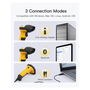 Inateck P6-AI Lector de Códigos de Barras Portátil Láser 1D Inalámbrico y Cableado USB Bluetooth Amarillo
