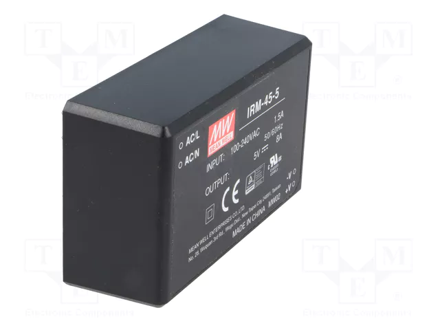 MEAN WELL IRM-45-5 Convertidor AC/DC 40W 5VDC 8A