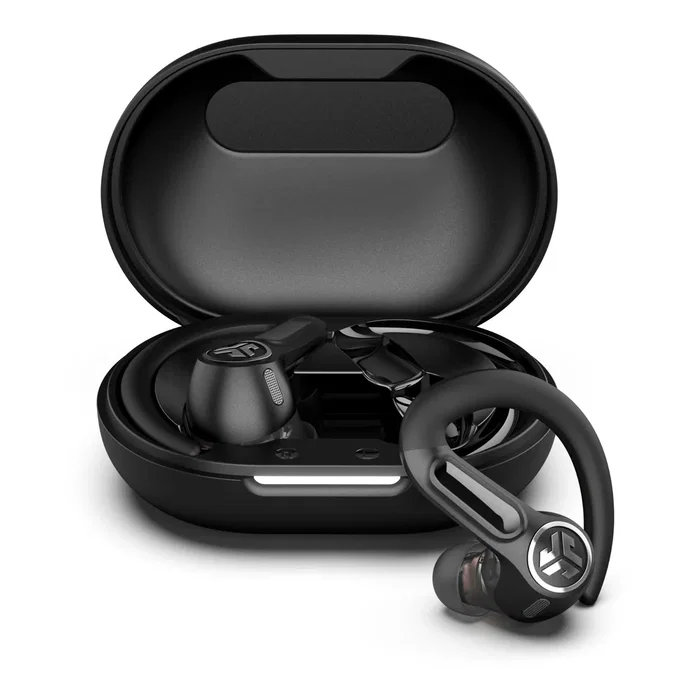 JLab Epic Sport ANC 3 Auriculares Inalámbricos Deportivos Bluetooth con Cancelación Activa de Ruido, Negro