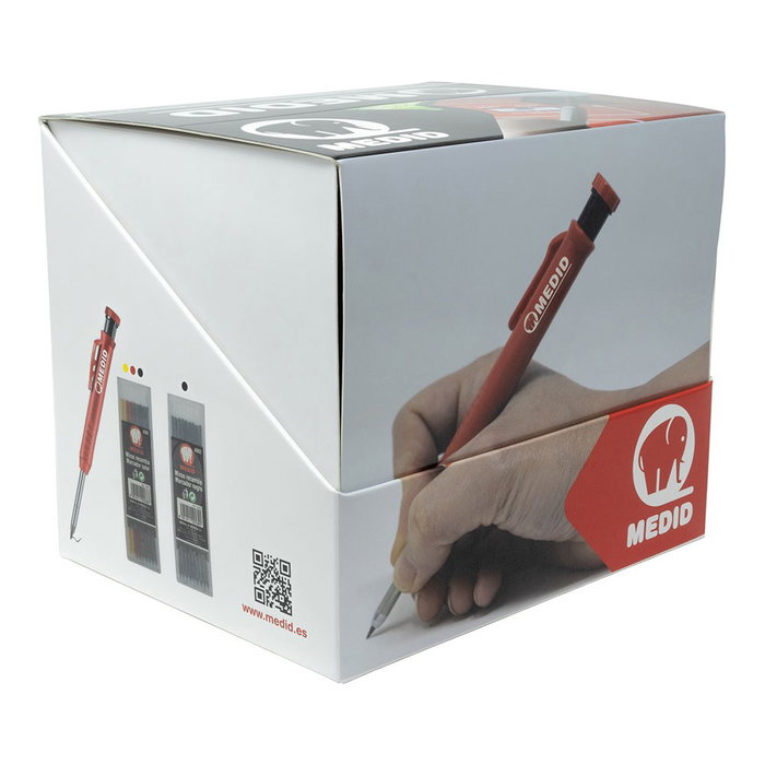 Medid Marcador portaminas + recambios con estuche y sacapuntas, expositor 20 + 20 uds Medid Marcador portaminas + recambios con estuche y sacapuntas, expositor 20 + 20 uds