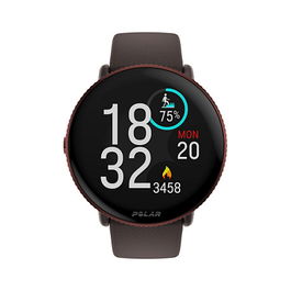 Polar Ignite 3 Smartwatch con GPS y Pantalla AMOLED, Correa de Cuero y Silicona, Marrón