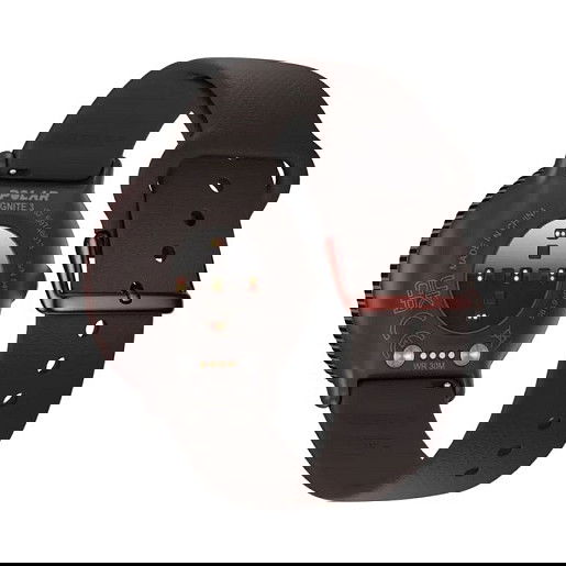 Polar Ignite 3 Smartwatch con GPS y Pantalla AMOLED, Correa de Cuero y Silicona, Marrón