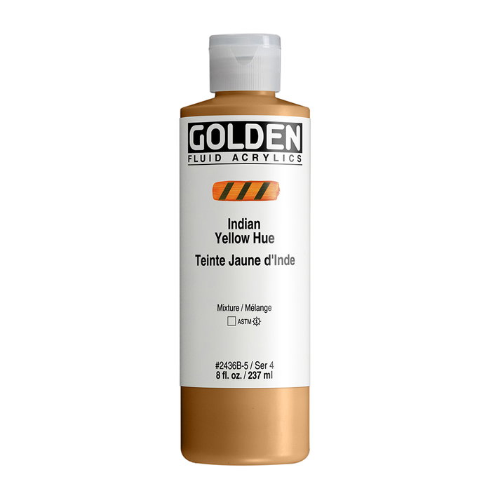 Golden Fluid Colores Acrílicos Tono Amarillo Indio 237 ml Golden Fluid Colores Acrílicos Tono Amarillo Indio 237 ml