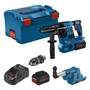 Bosch Professional Taladro Percutor GBH 18V-28CF con Aspirador GDE 18V-16, 2 Baterías ProCore 8.0Ah, Cargador, en Lboxx