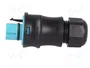 WIELAND Conector industrial redondo macho RST de 5 pines, 250V, azul turquesa