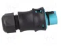 WIELAND Conector industrial redondo macho RST de 5 pines, 250V, azul turquesa